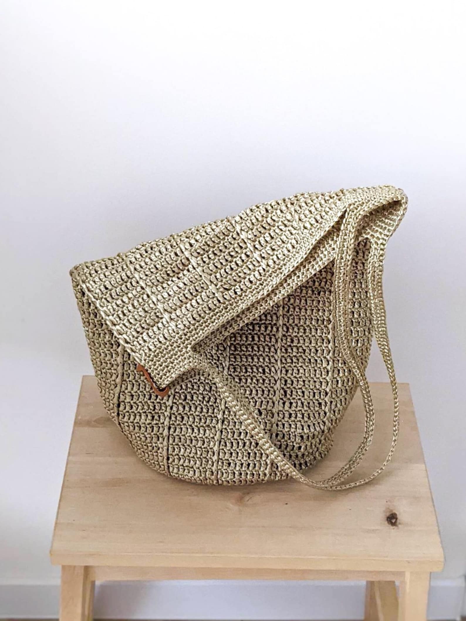 Crochet Raffia Tote Bag. Natural Summer Bag - Etsy