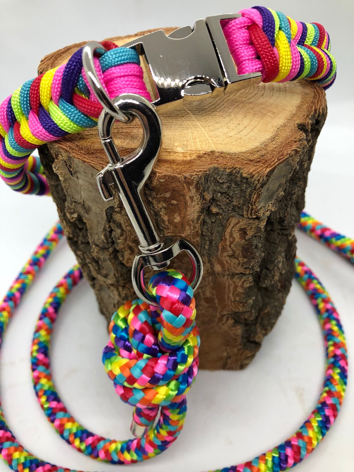 Rainbow Fishtail Paracord Collar Dog puppy Pet Cat Etsy