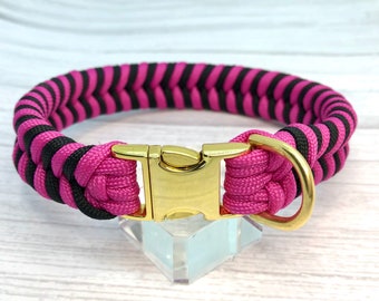 40+ colours, Custom Fishtail Paracord Collar, Two Colour •  Dog, puppy, Pet, cat, kitten. Made to order, braided, rope handmade