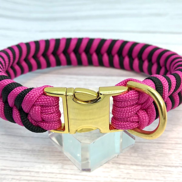 Plus de 40 couleurs, collier paracord en queue de poisson personnalisé, deux couleurs • Chien, chiot, animal de compagnie, chat, chaton. Fabriqué sur commande, tressé, corde faite à la main