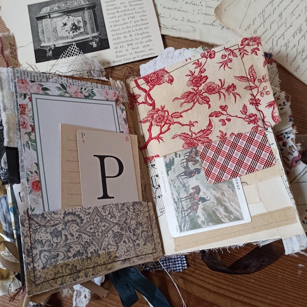 Handmade grungy and chunky junk journal