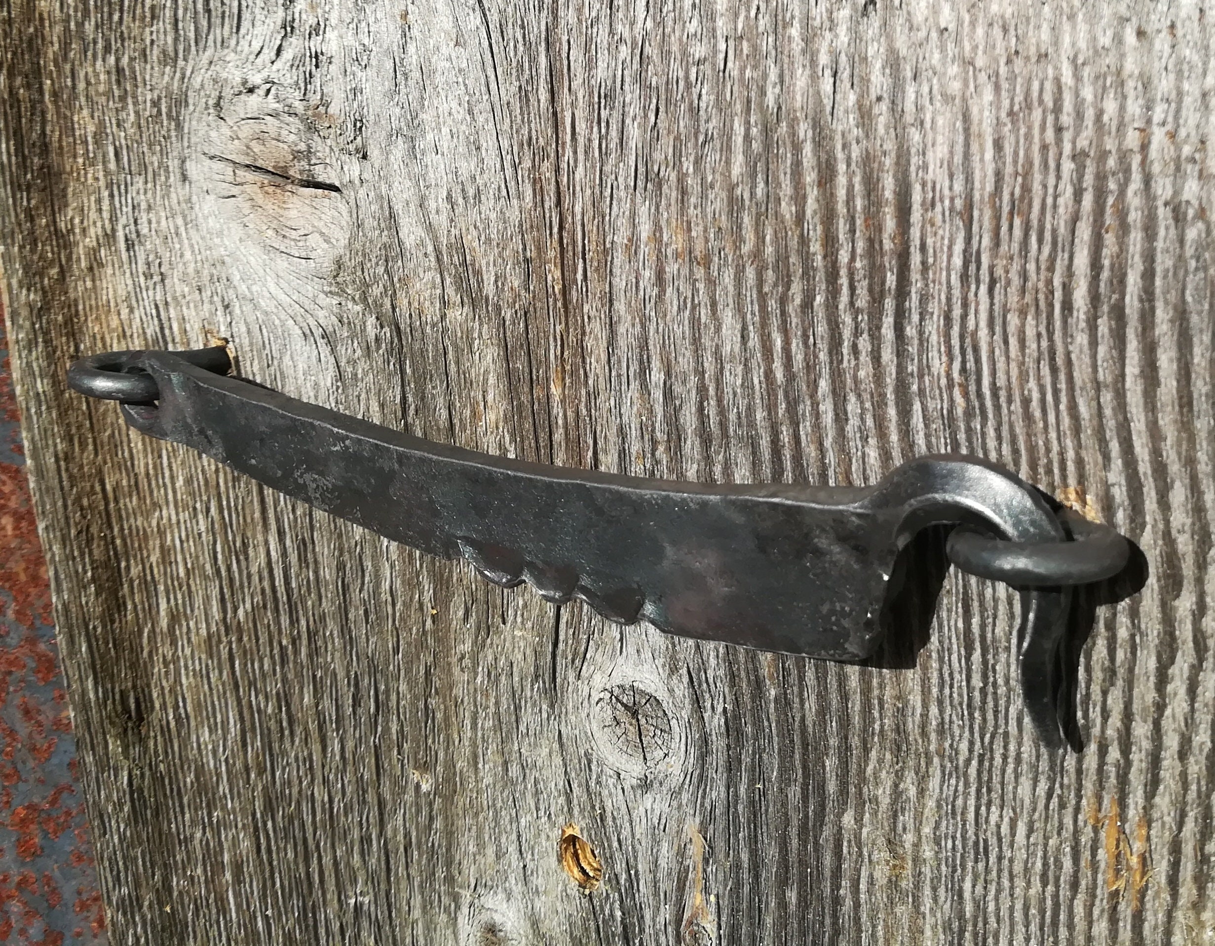 Door Locker Iron Latch Hook/hand Forged Iron Door Hook With Loop