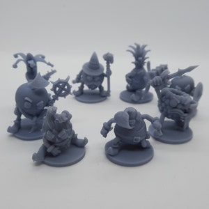 Epic Fruits Miniatures - 8 Miniatures Set - Roleplaying games - Dungeons and Dragons - Pathfinder - Figurine Miniature RPG