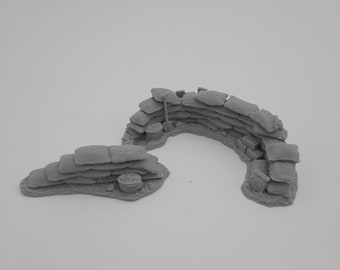 Sandbag Barricade (Set of 2): 28mm Scale, DND Terrain, Unpainted