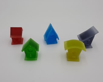 Wingspan Upgrade Kit: Translucent Resin Birdhouses, Board Game Accessories