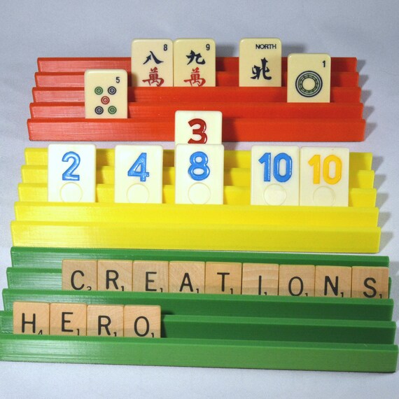 LNQ LUNIQI Supporto Per Domino In Legno – 10 Pezzi, Lunghezza 19 Cm, Per Mexican Train E Mahjong, Colore Legno Chiaro