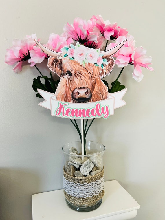 Highland Cow Cake Topper, Highland Cow Baby Shower, Baby Shower