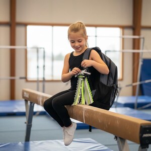 Gymnastics bag tassel, Custom name backpack charm for athletes, Personalized team gifts, sports keychain accessory, meet favor image 20