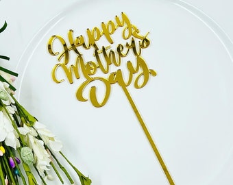 Happy Mother’s Day cake topper , Mother’s Day cake , Mom acrylic cake topper