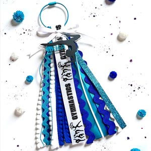 Gymnastics bag tassel, Custom name backpack charm for athletes, Personalized team gifts, sports keychain accessory, meet favor image 14