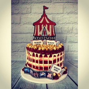 Circus tent cake topper, Circus cake topper, Circus party, Circus themed party, Circus party decor, Circus birthday image 2