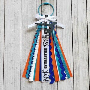 Gymnastics bag tassel, Custom name backpack charm for athletes, Personalized team gifts, sports keychain accessory, meet favor image 11