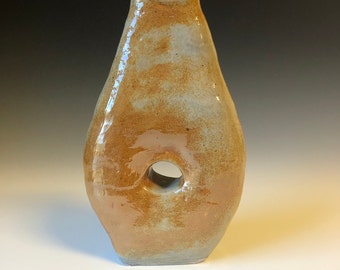 Sale - Ceramic hole vase - 8H x 7 1/4W