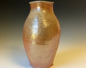 Sale - Ceramic squared vase, wood fired - 10H x 5W