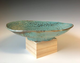 Platter, Serving Dish, Hand Carved, Soda Fired