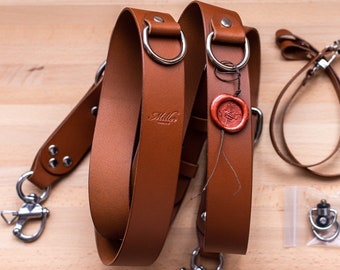 Dual Camera Strap, Leather Camera Harness, Personalized, Multi Camera Harness