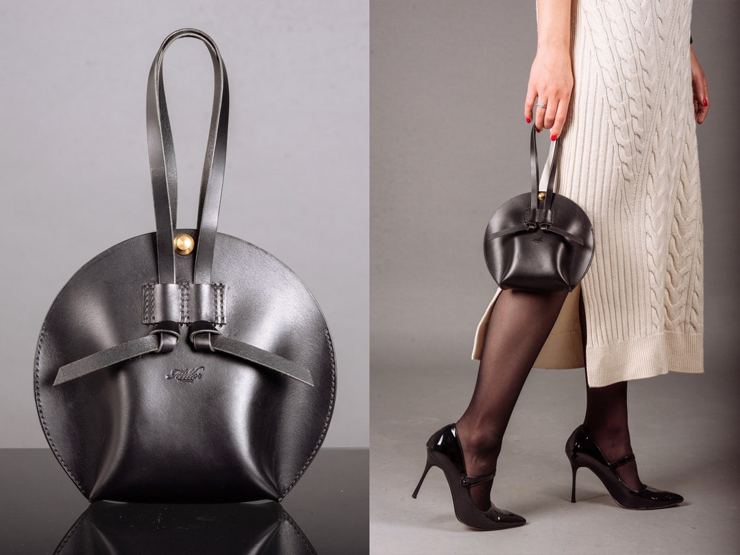 Round Top Handle Clutch Bag