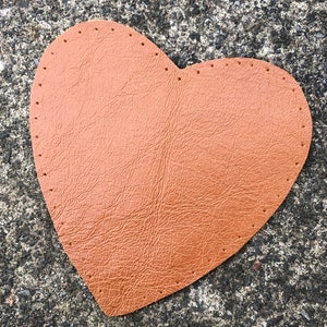 Leather patches heart design