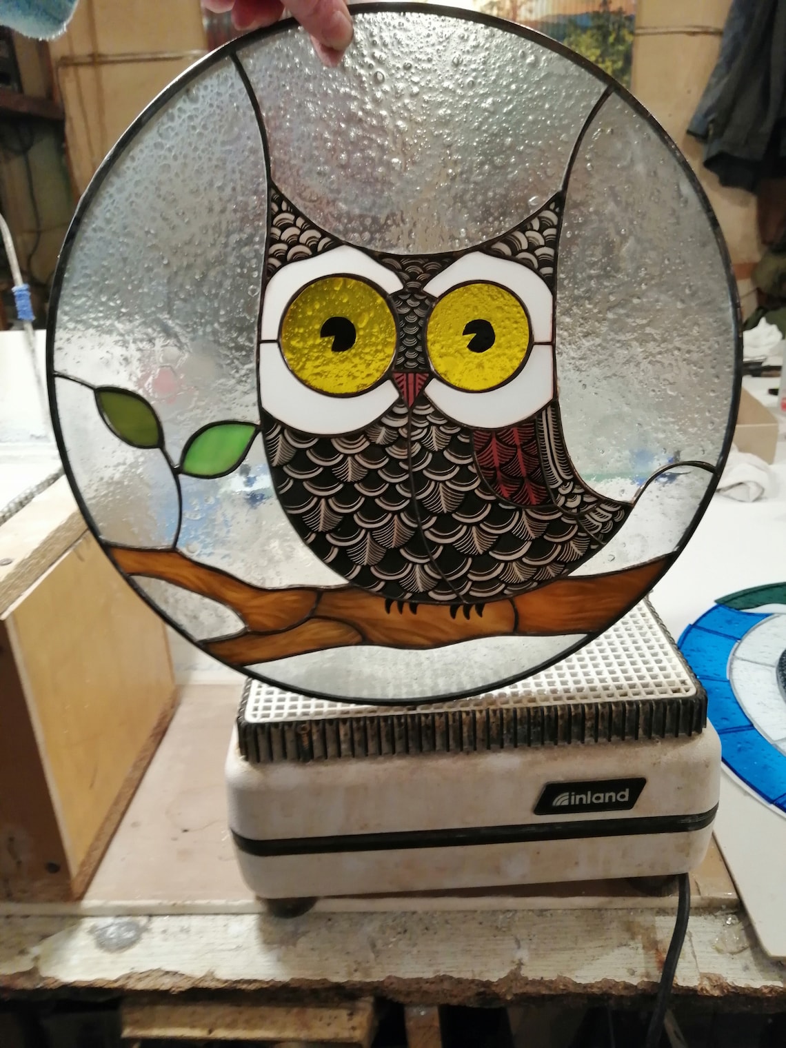 Buy Owl Bird Stained Glass Window Hanging Home Decor Suncatcher Online