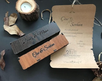 Wedding Invitation Wooden Box
