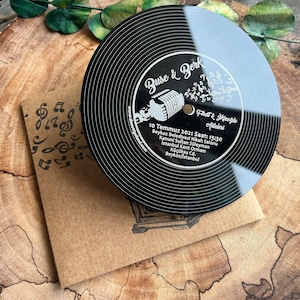 Schallplatte Einladung | Vinly Record Hochzeitseinladung