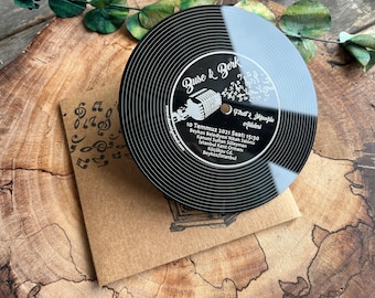 Record Invitation | Vinly Record Wedding Invitation