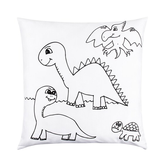Color Your Own Pillow. Coloring Pillow Plus Markers | Etsy