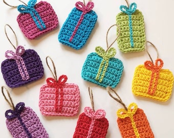 Little Crocheted Presents - Crochet Decorations - PDF Pattern -- Written in English with UK crochet terms