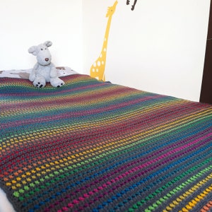 Rainbow Through the Storm Crochet Blanket Pattern PDF digital download Written in English with UK crochet terms image 3