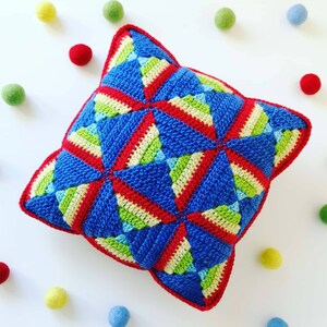 Kaleidoscope Cushion - Crochet Pattern (PDF Digital Download written in English with UK crochet terms)