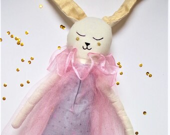 Rag doll, cloth doll, handmade doll, decorative doll, deco child's room, rabbit doll, cloth rabbit.