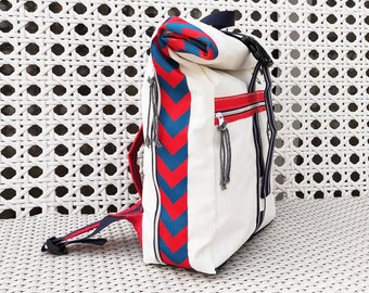 recycled sailcloth backpack