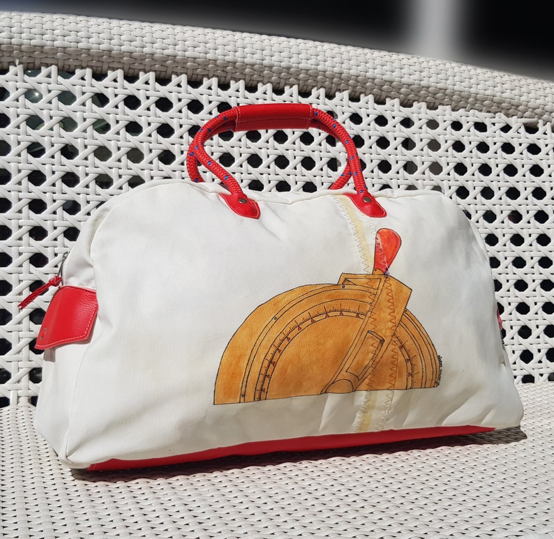 Waterproof Sailcloth Painted HandBag