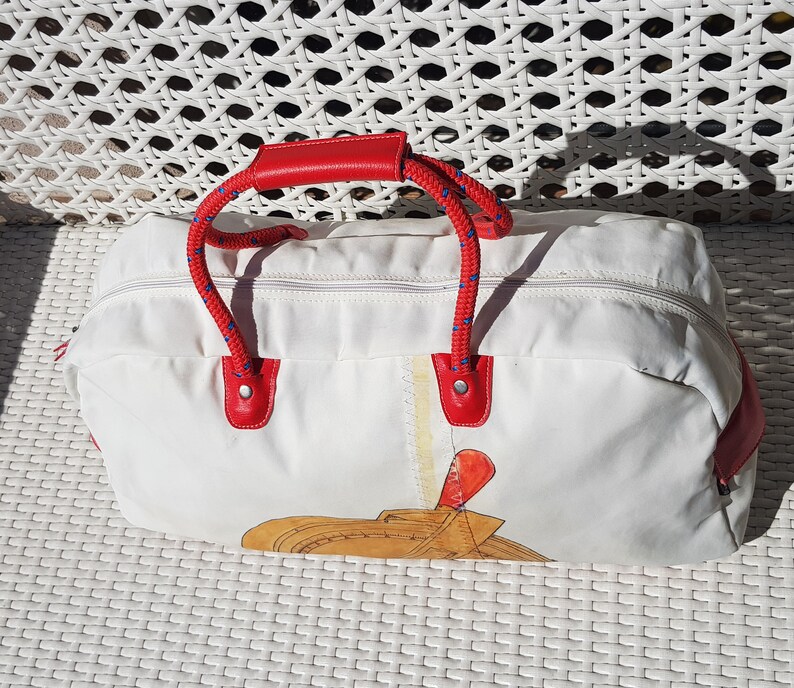 Waterproof Sailcloth Painted HandBag