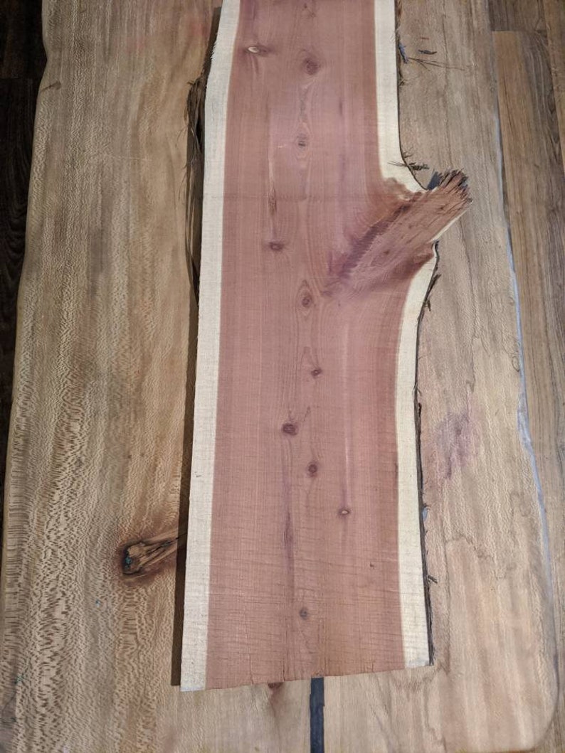 Live Edge Aromatic Red Cedar Slabs and Boards Raw Living Edges Etsy
