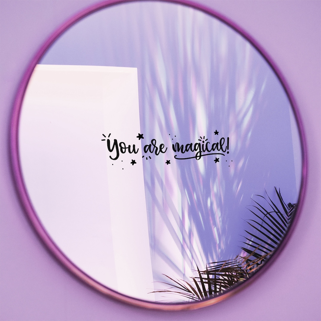 Mirror Sticker, Mirror Decoration, Positive Message, Mantra, Vinyl ...