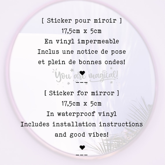 Sticker miroir Anneaux designs - Autocollants stickers adhésifs