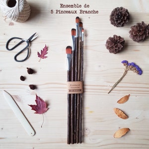 Ensemble de pinceaux branche, cadeau éco-friendly original pour artiste peintre