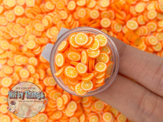 Orange Fruit Clay Slices, Polymer Clay Slices, Fake Sprinkles, Jimmies,  Clay Slices for Nails, Resin Crafts and Slime