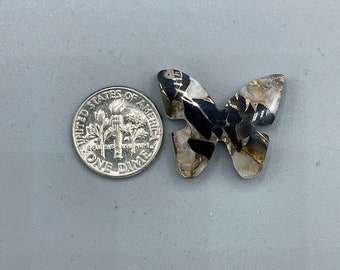 Onyx/calciet Cabochon Vlinder