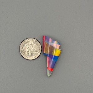 Aurora opal lightning bolt Cabochon