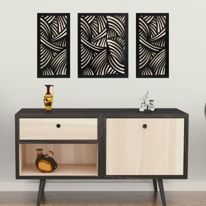 3D Wood Wall Art Set: Modern Geometric Hanging Decor