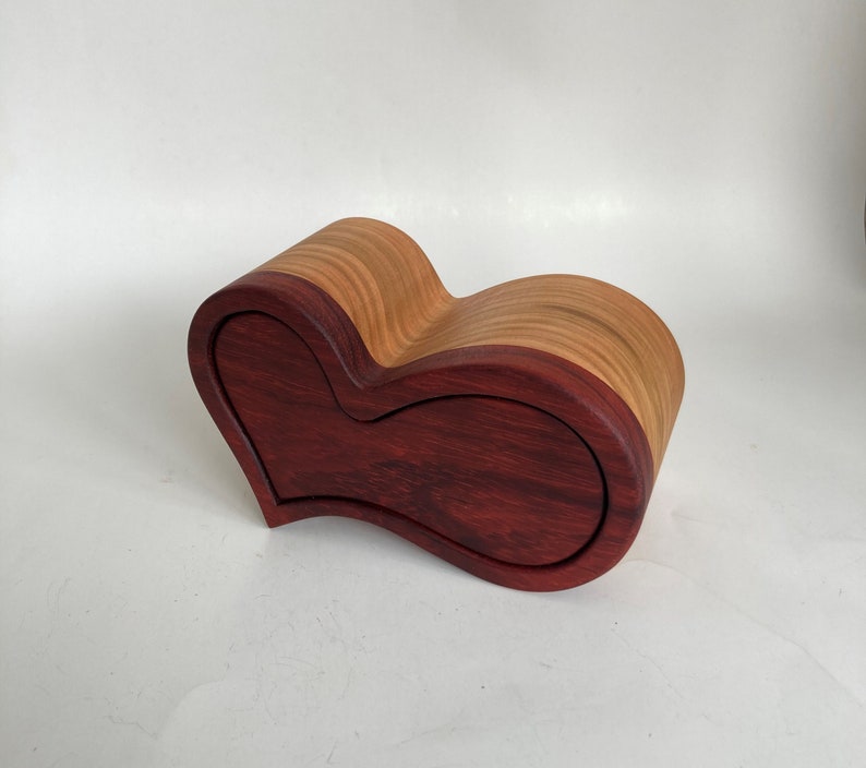 Wooden Jewelry Box heart Made of Solid Wood for Your Precious Jewelry