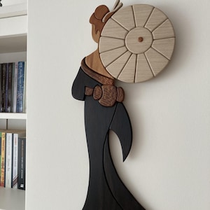 Wood  Intarsia-Geisha,3D Wall Art, Intarsia Wood Art, Home Decor, Wall Decor,  An Original Handmade Artwork for You.