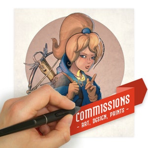 Art commission: digital art + print  |  Illustrations, character portraits, graphic design