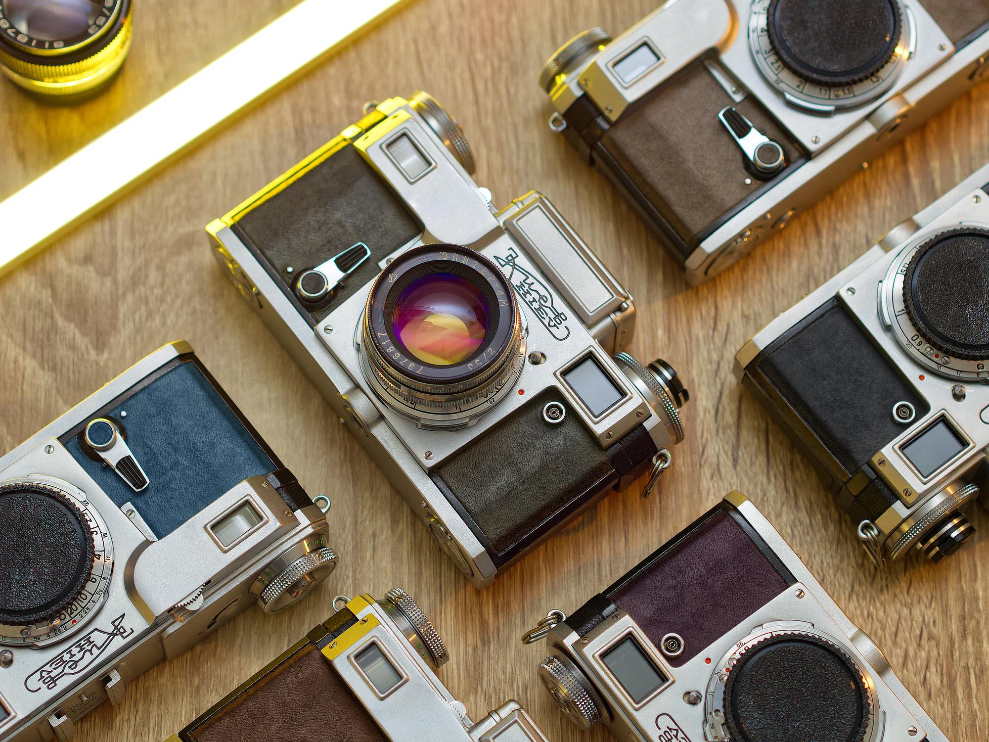 Kiev フィルムカメラ シルバー/ブラック Yahoo!オークション -「キエフ kiev」(レンジファインダー) (フィルム