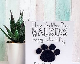 Crochet Father's Day card from the dog