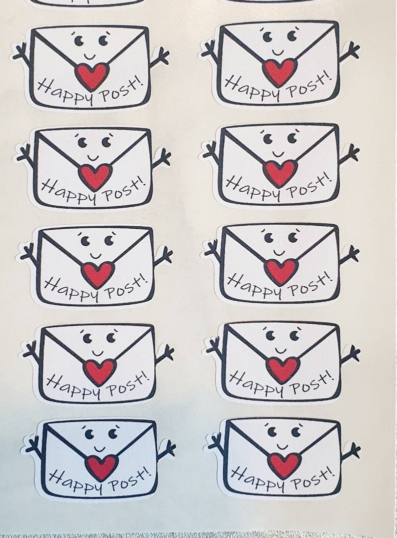 40 Happy Post labels, Happy Post stickers , business labels, Packaging labels, cute stickers image 4