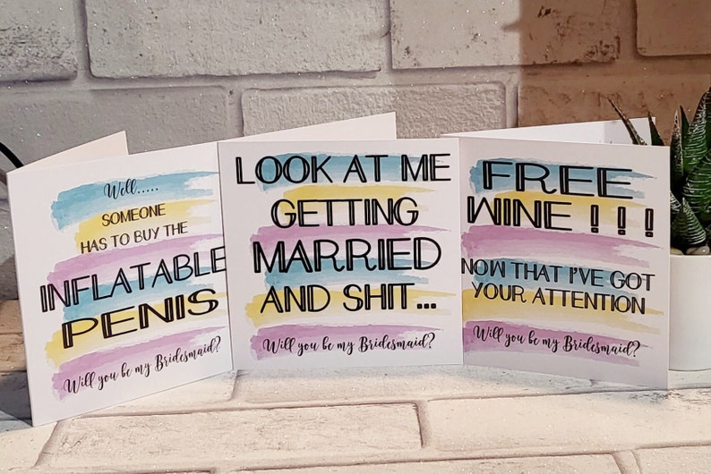 Bridesmaid proposal card , will you be my Bridesmaid card, funny Bridesmaid card image 4