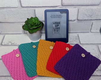 Crochet Kindle Sleeve, Crochet Kindle pouch, Crochet Kindle Cover